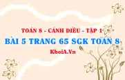 Bài 5 trang 65 SGK Toán 8 tập 1 Cánh Diều
